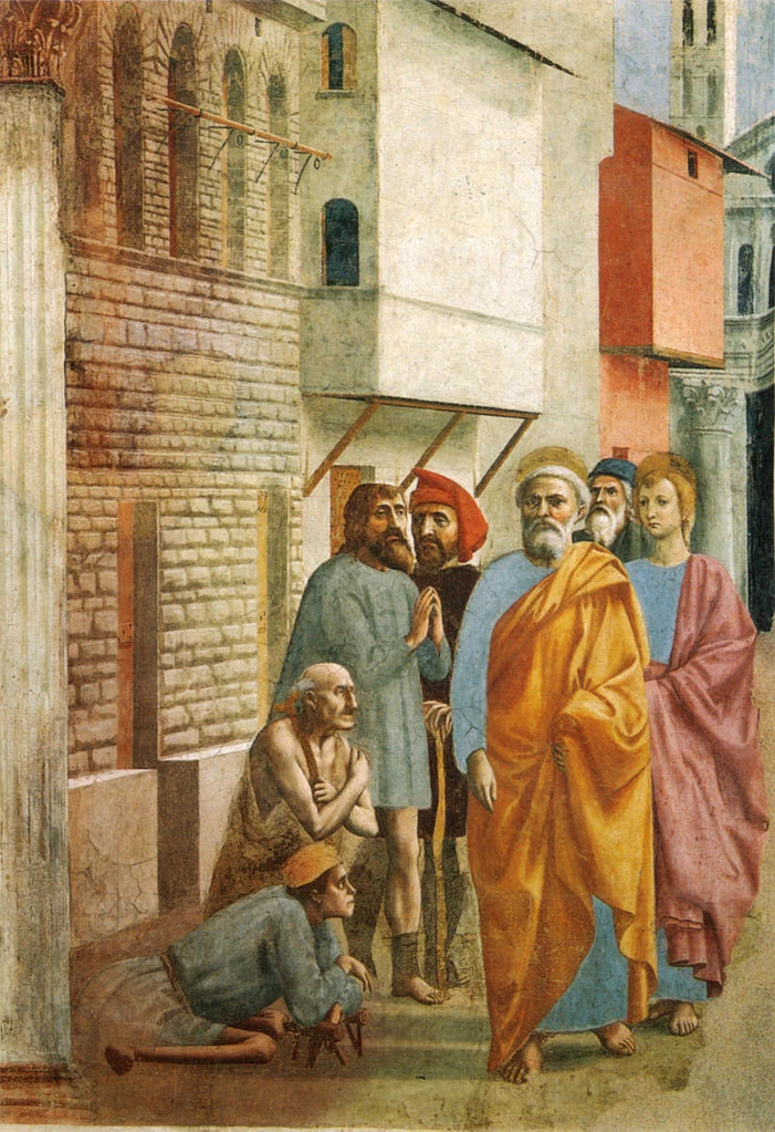 Cappella Brancacci - San Pietro che guarisce i malati con la sua ombra, Santa Maria del Carmine, Firenze